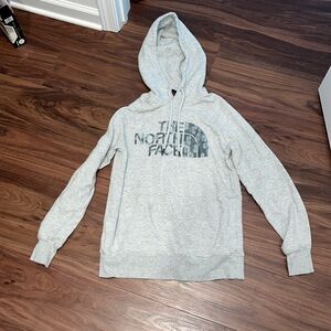 north face gray hoodie
